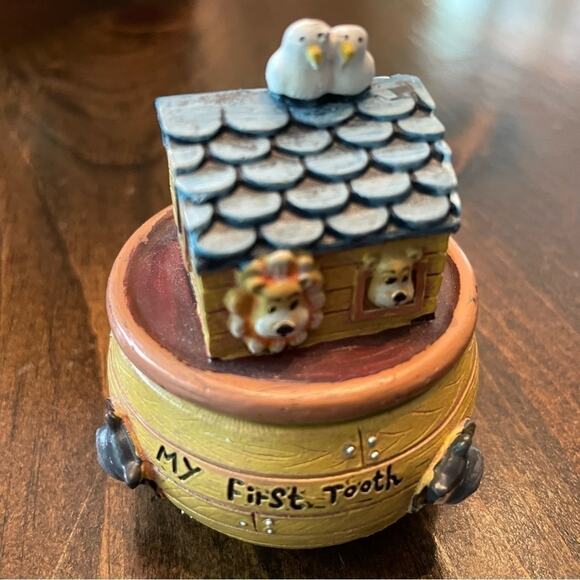 ⭐️ Noah's Ark Hand Painted Keepsake Box Set with My First Tooth My First Curl‎ - Picture 3 of 9